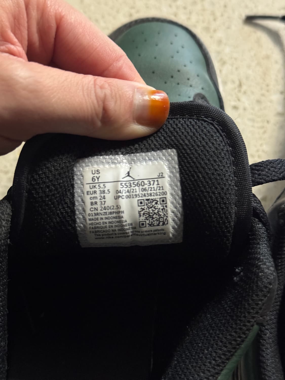 gs 조던1 로우 그린토 240  상품이미지5