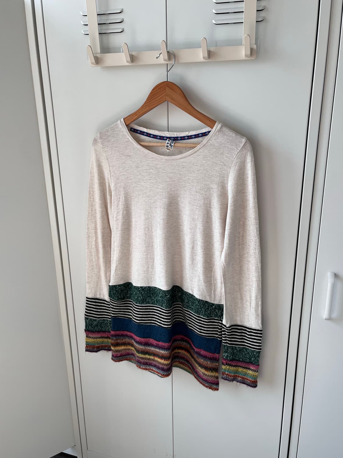 Cube sugar 패턴 레이어드 롱 슬리브 상품이미지7