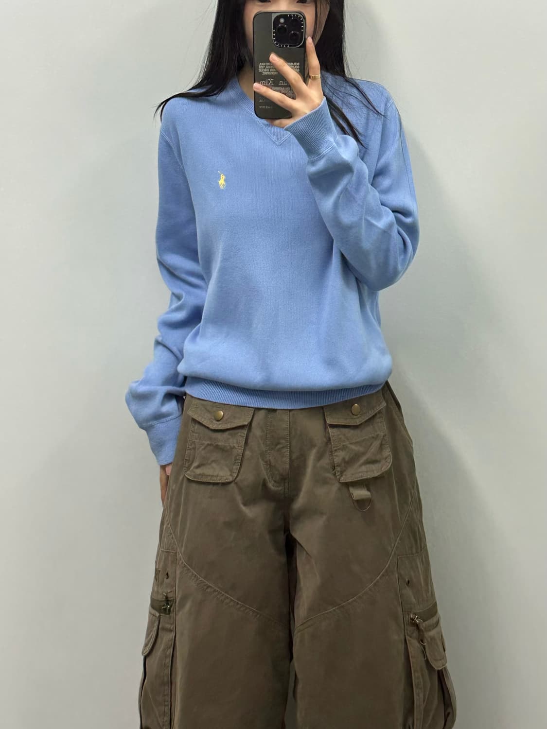 폴로 랄프로렌 피마코튼 브이넥 니트 상품이미지1