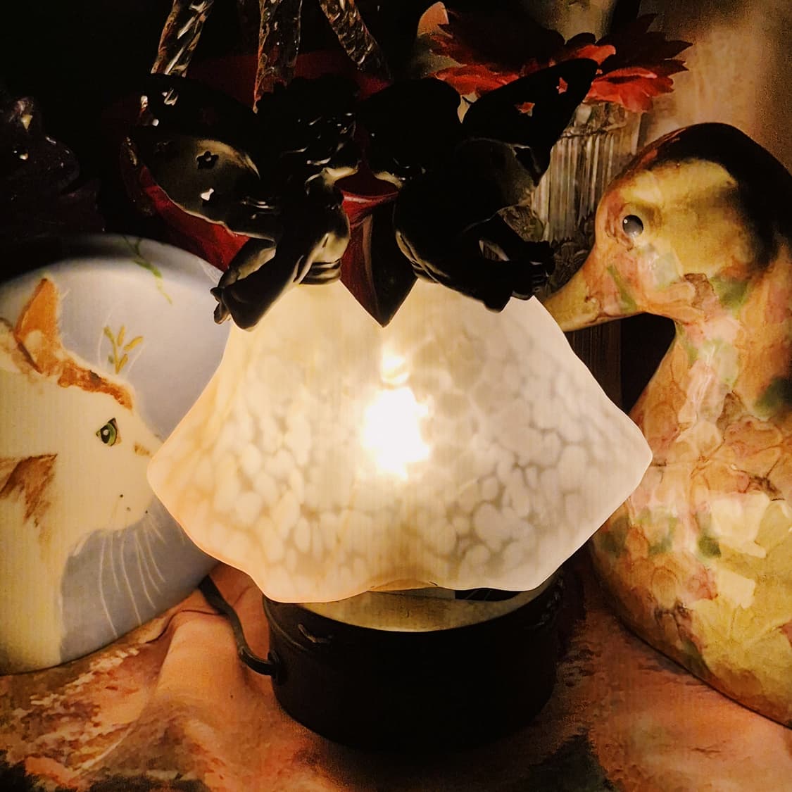 90s 엔틱 천사 유리 공예 마블 램프 상품이미지7