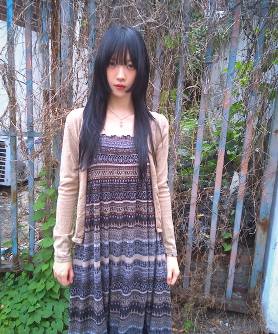 Bohemian Frill Dress(Brown) 상품이미지1
