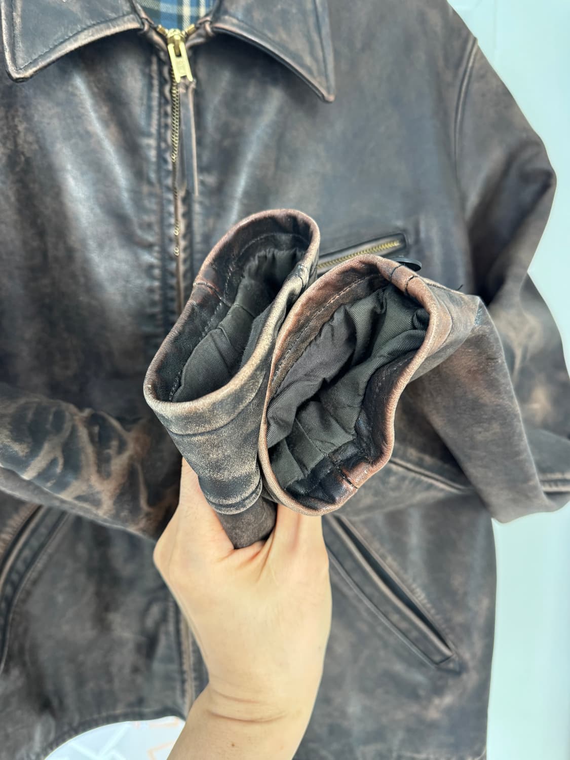 L RRL 더블알엘 뉴스보이 레더 자켓 상품이미지5