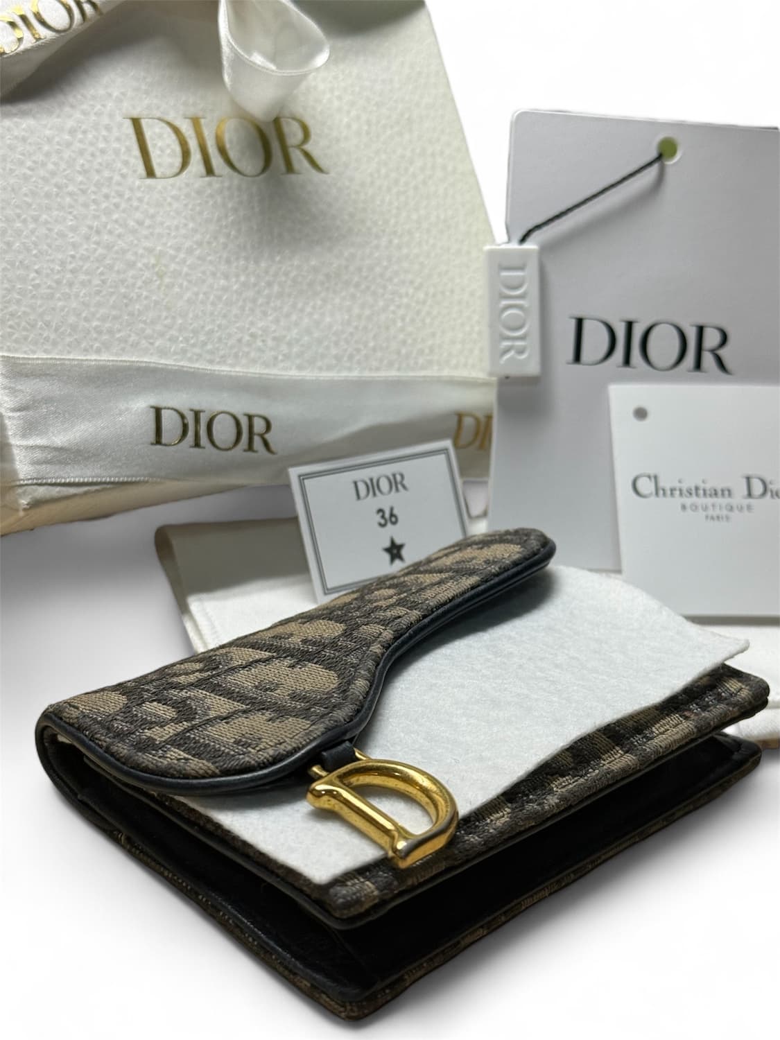 [급처 / 풀구성] 디올 오블리크 새들 플랩 여성 카드지갑 상품이미지3