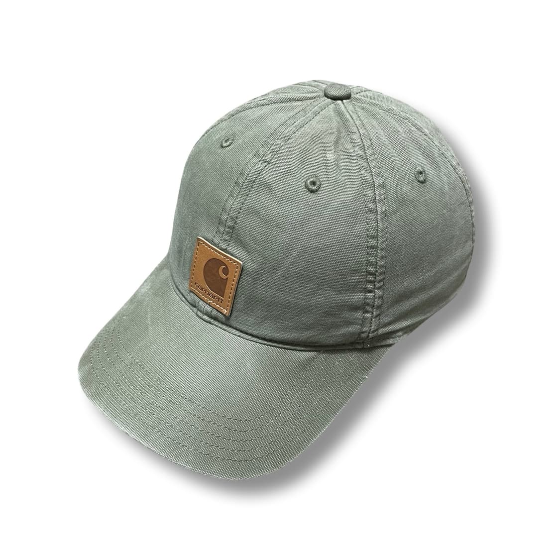 칼하트 빈티지 워시드 캔버스 볼캡 올리브 상품이미지1
