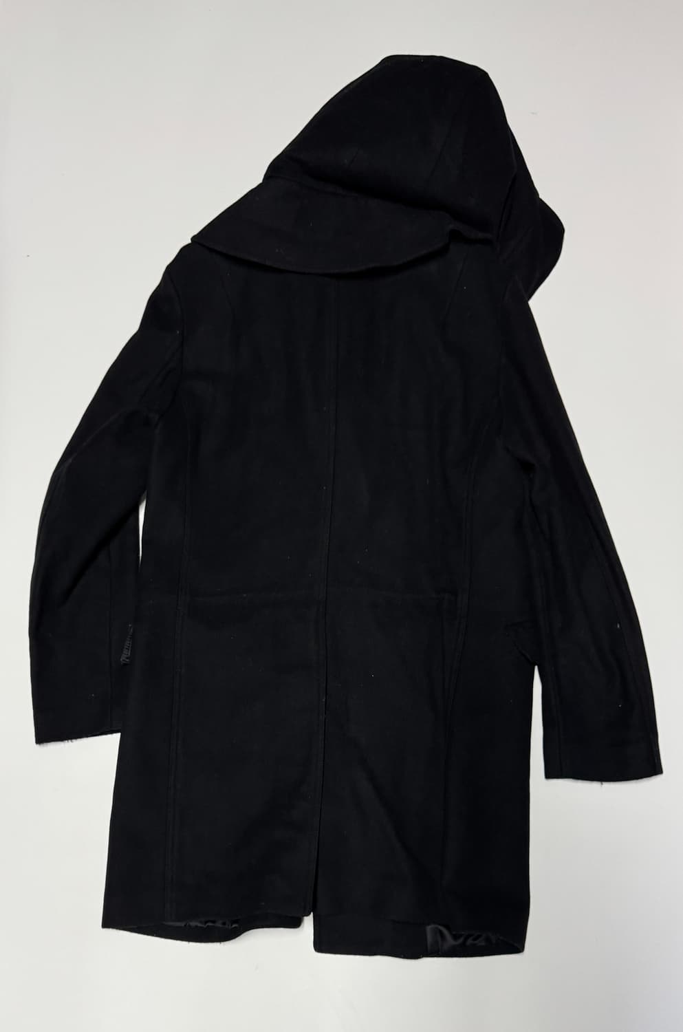 희귀!! 솔리드옴므 허리 스트링 울 집업 후드 코트 M 블랙 우영미 상품이미지2