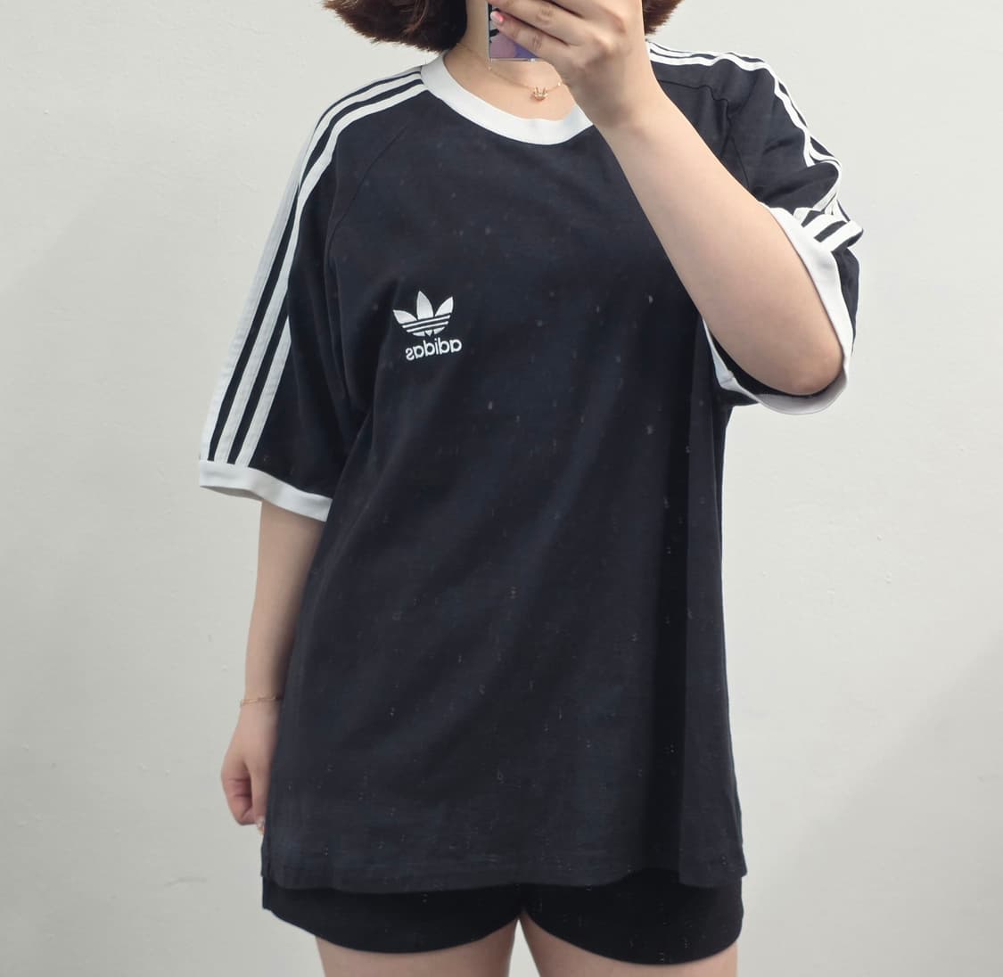 [프립]XL/아디다스 오리지널스 삼선 반팔 티셔츠 블랙 상품이미지2