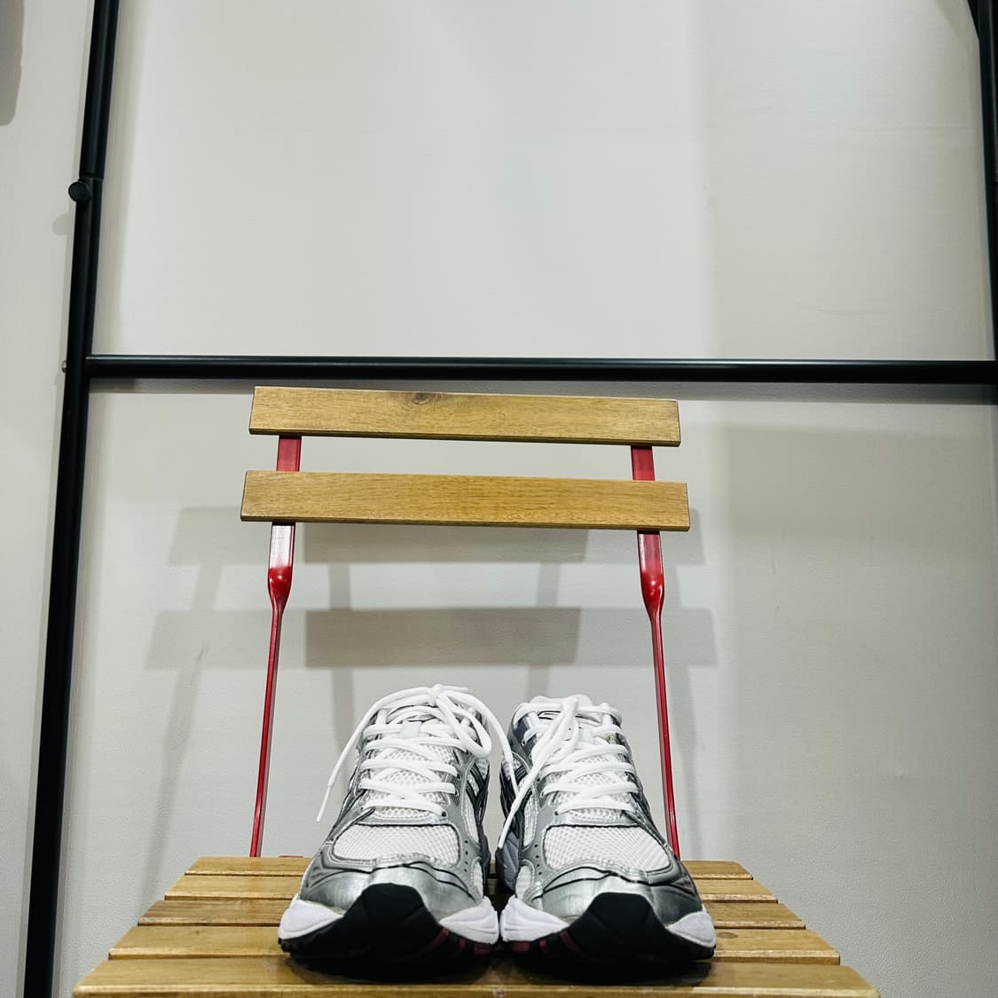 280) 아식스 운동화 남성 남자 젤 카야노 14 화이트 퓨어 실버 레드 상품이미지2