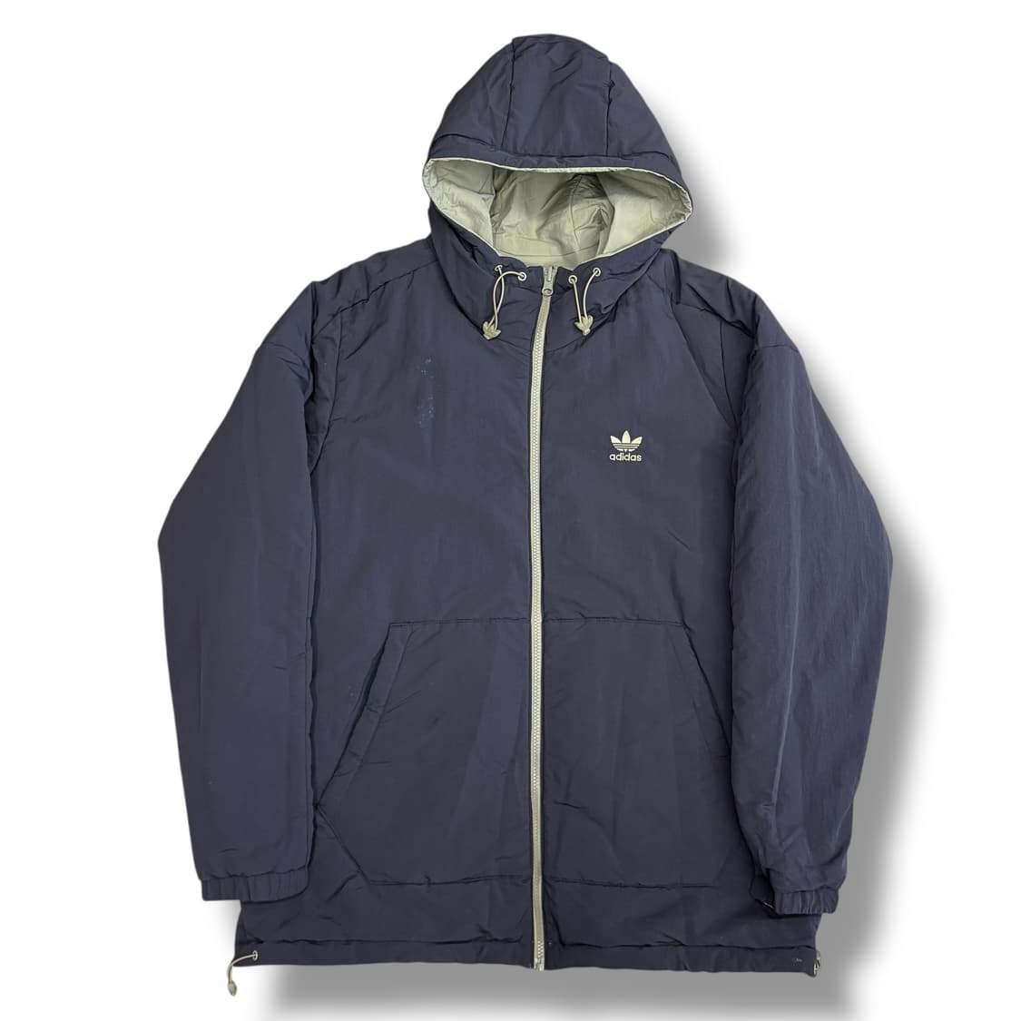 Adidas 빅사이즈 삼선라인 리버서블 올리브/블랙 패딩 상품이미지3