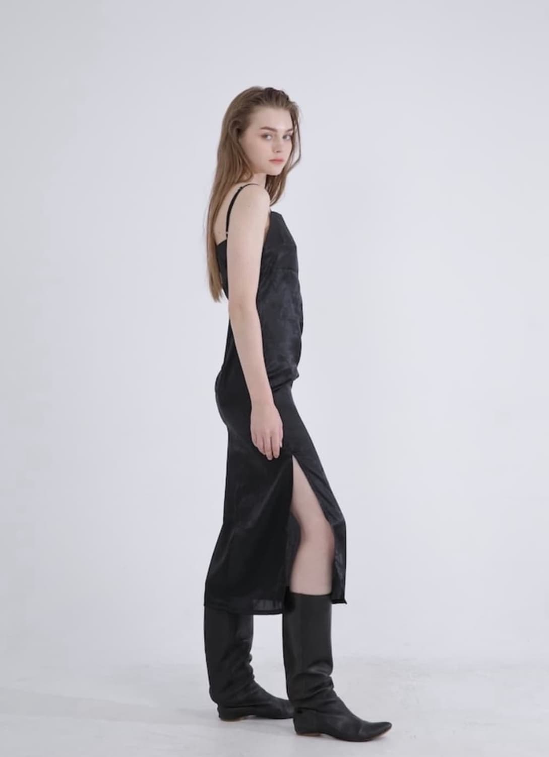 WSC 아카이브 자카드 원피스 블랙  상품이미지1