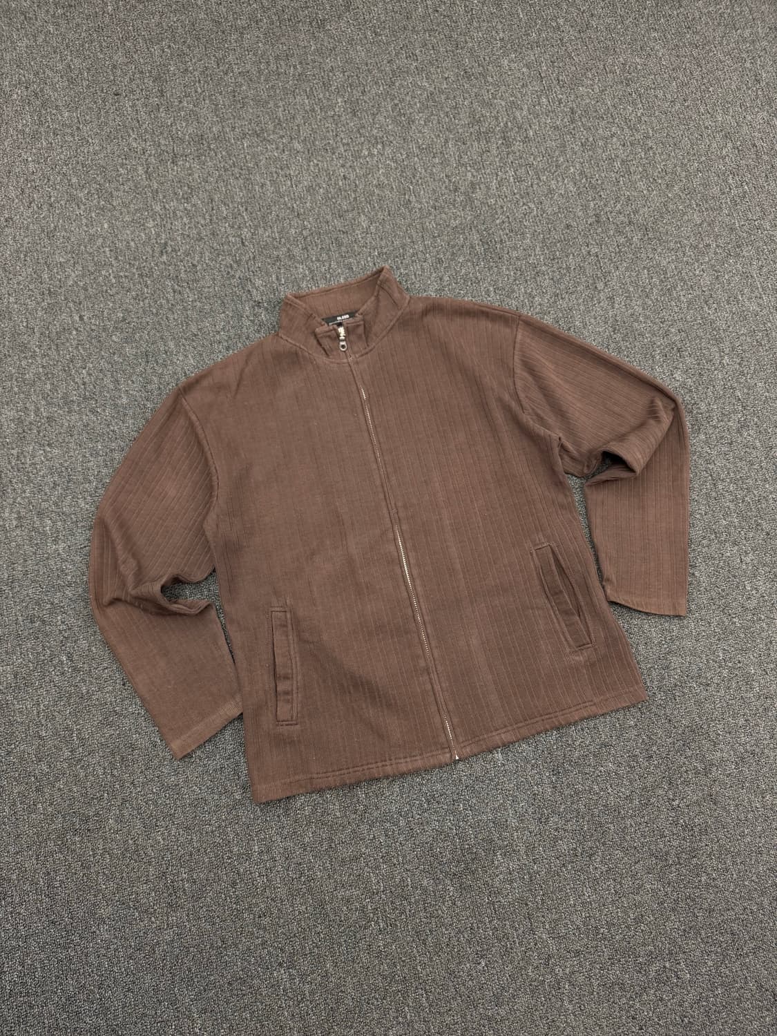 M)OLEEG 빈티지 브라운 니트 집업자켓 상품이미지1