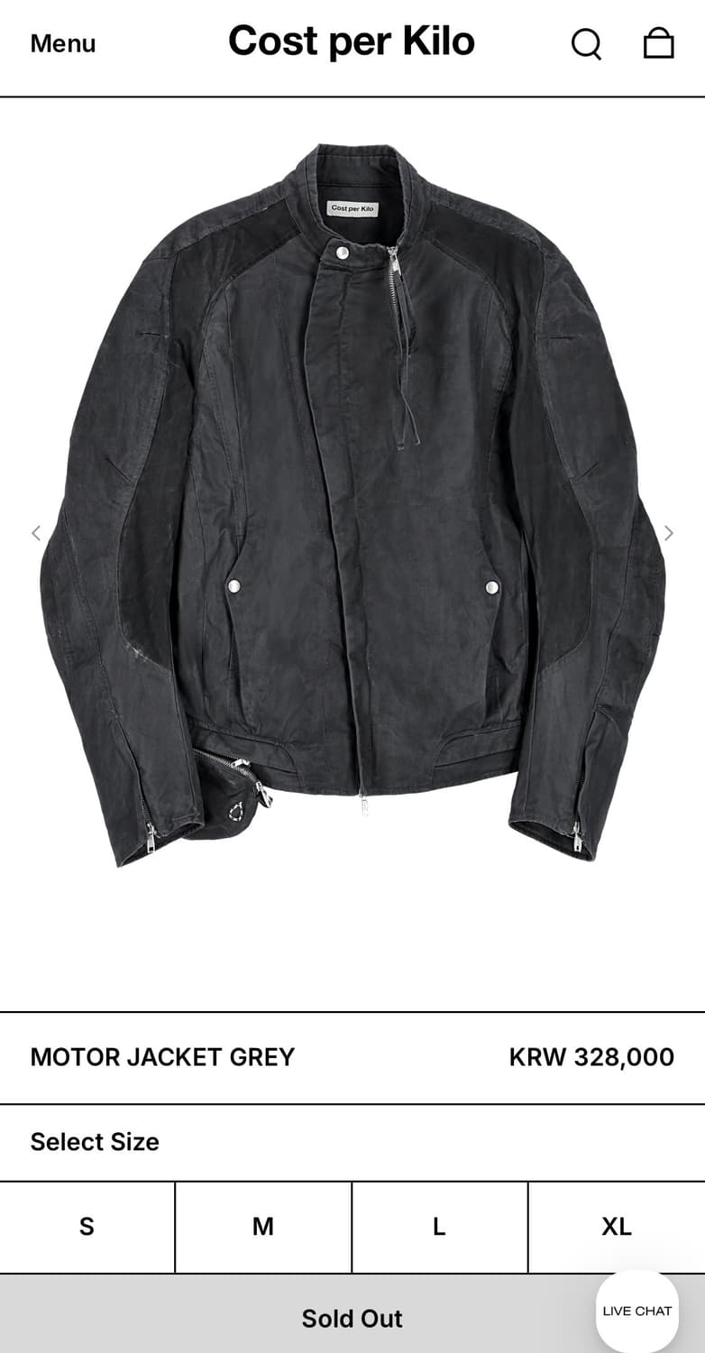 MOTOR JACKET GREY - S 상품이미지1