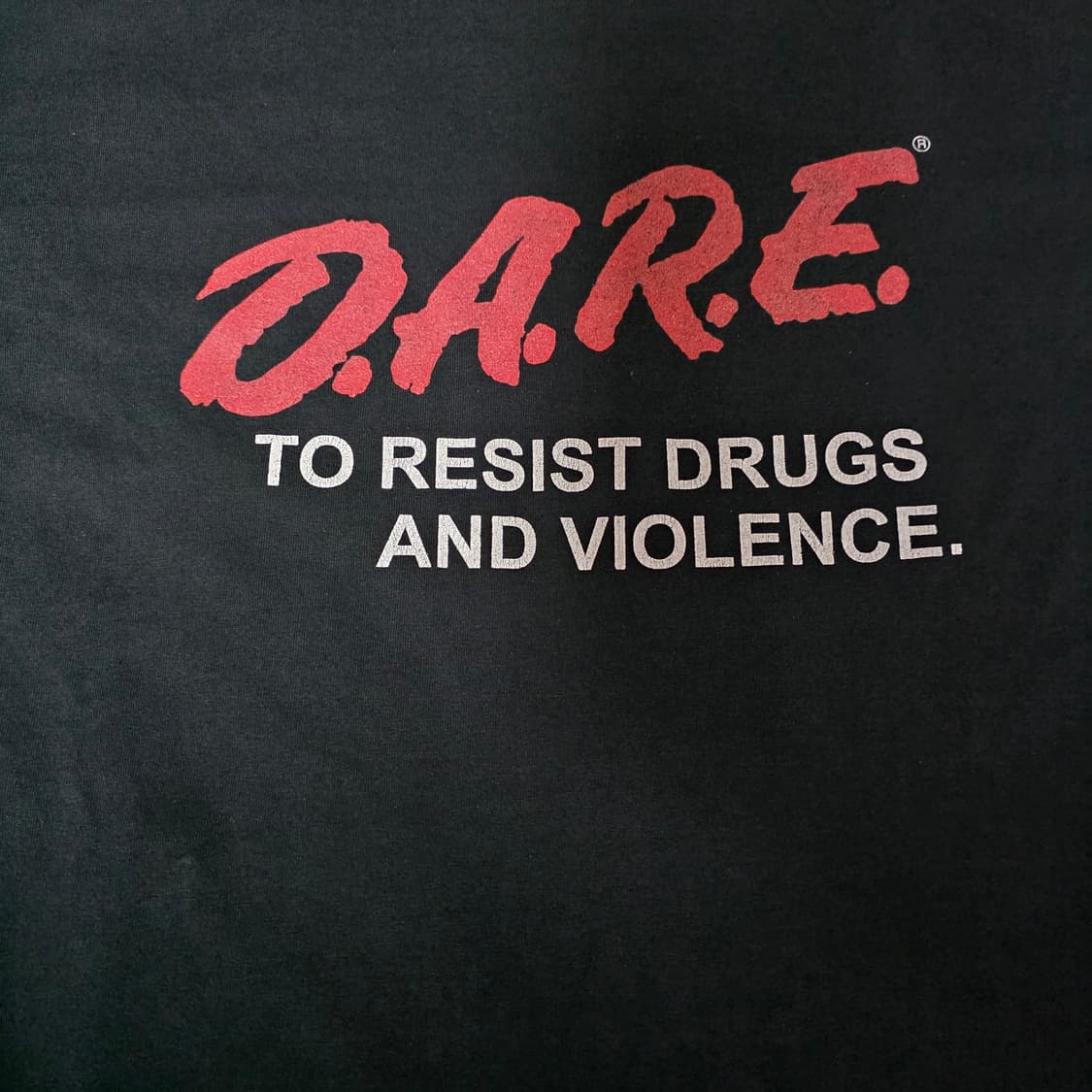 [XL] 90s 빈티지 DARE 티셔츠 블랙 ver. 페이딩 상품이미지3