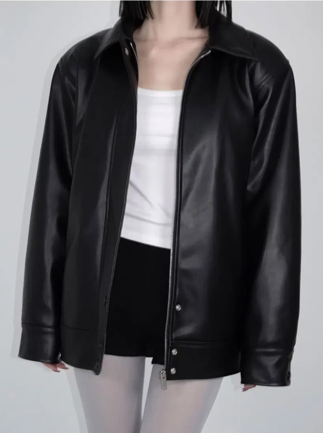 페일제이드 댄디 레더 패디드 자켓 상품이미지1