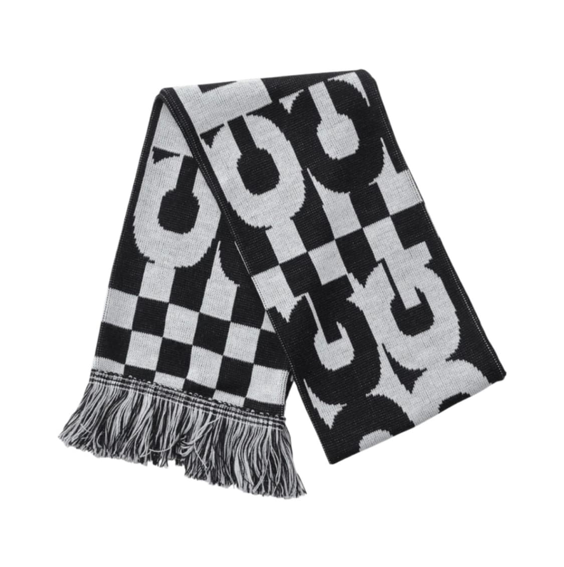 cdg 로고 체크 머플러 화이트블랙 상품이미지1