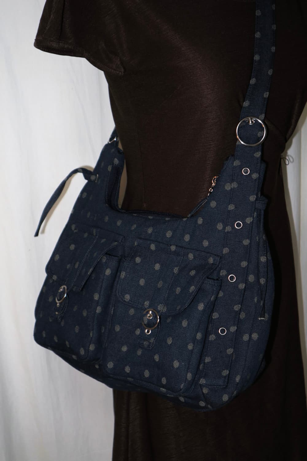 핸드메이드 빈티지 도트백 상품이미지3
