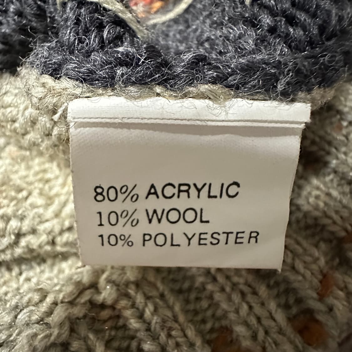 VINTAGE acrylic knit cardigan 상품이미지5