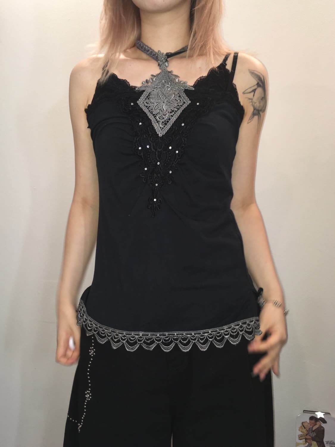 Axes femme halter lace sleeveless 상품이미지2