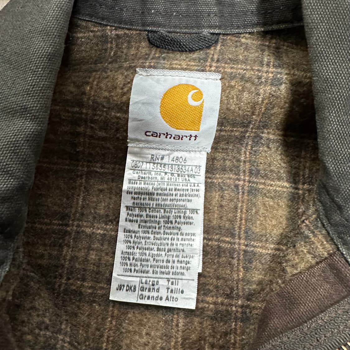 OG 빈티지 칼하트 디트로이트 J97 DKB 워크자켓 라지 상품이미지2