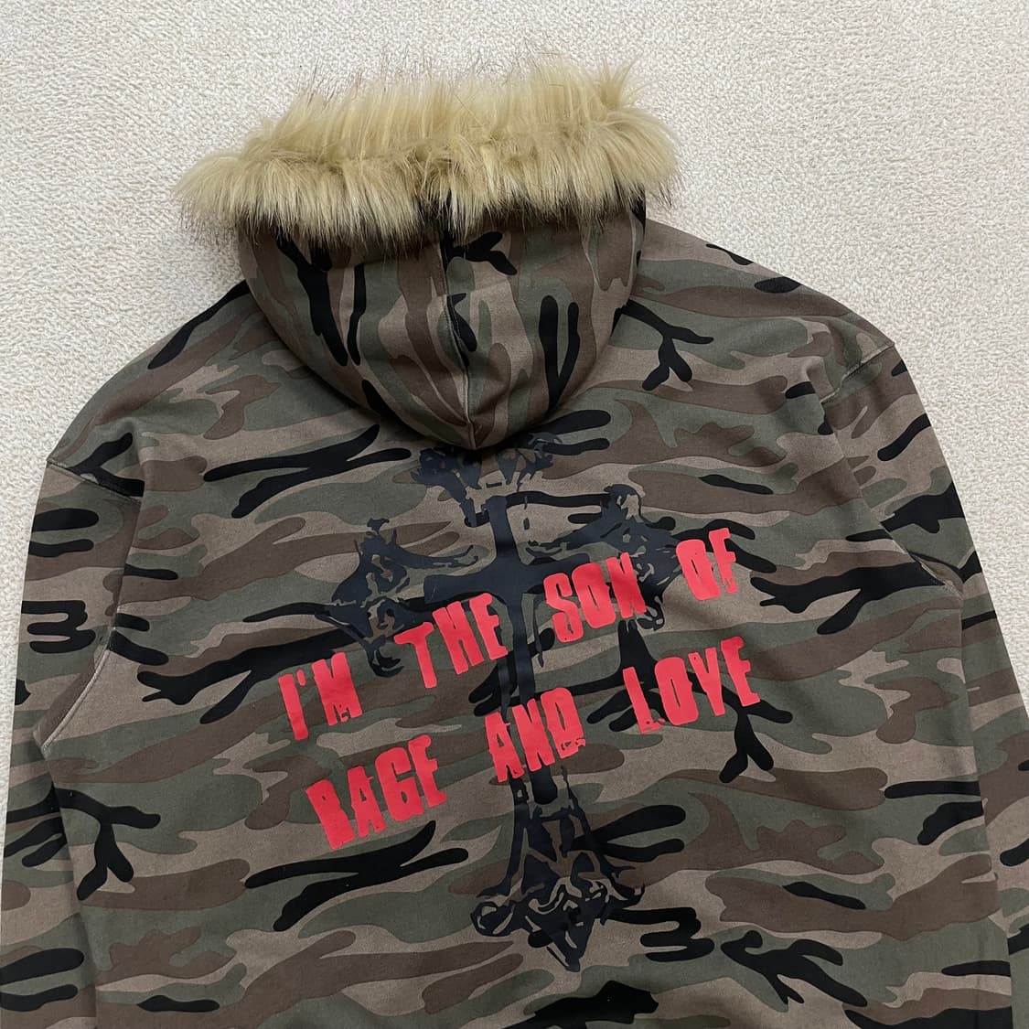 톤실 Tonsil 그래픽 프린팅 카모 후드집업 상품이미지4