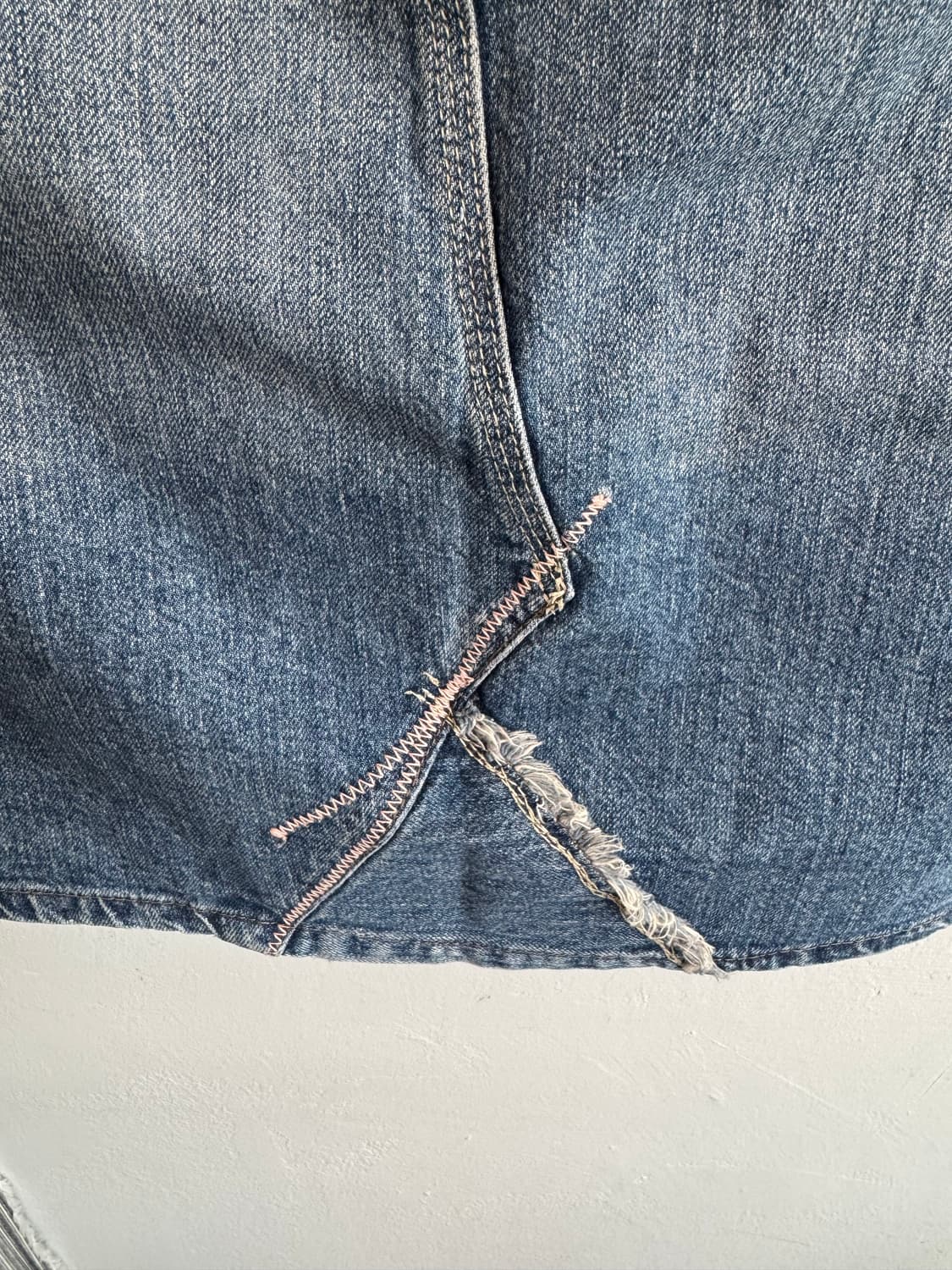 포켓 데님 랩스커트 상품이미지6