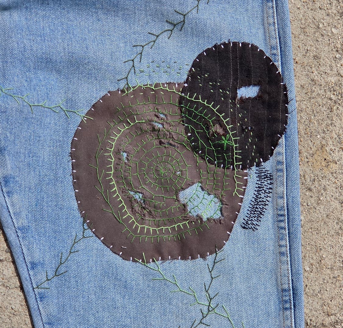 S.O/ 패치워크, 아플리케, 자수 커스텀 팬츠 상품이미지2