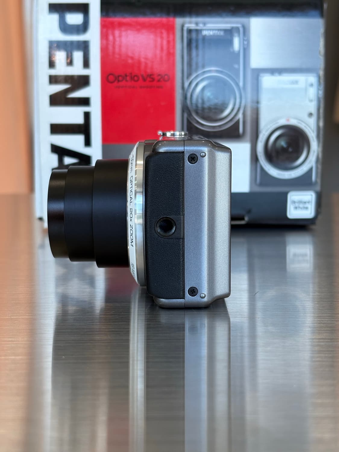 풀박/배터리2개/한글/날짜표시)펜탁스 옵티오 vs20 화이트 빈티지디카 상품이미지5