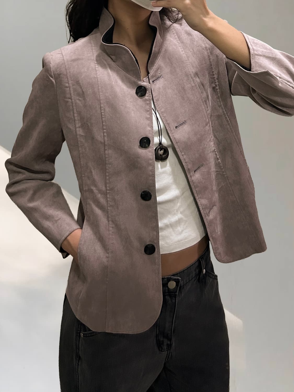 빈티지 스웨이드 블레이저 자켓 상품이미지6