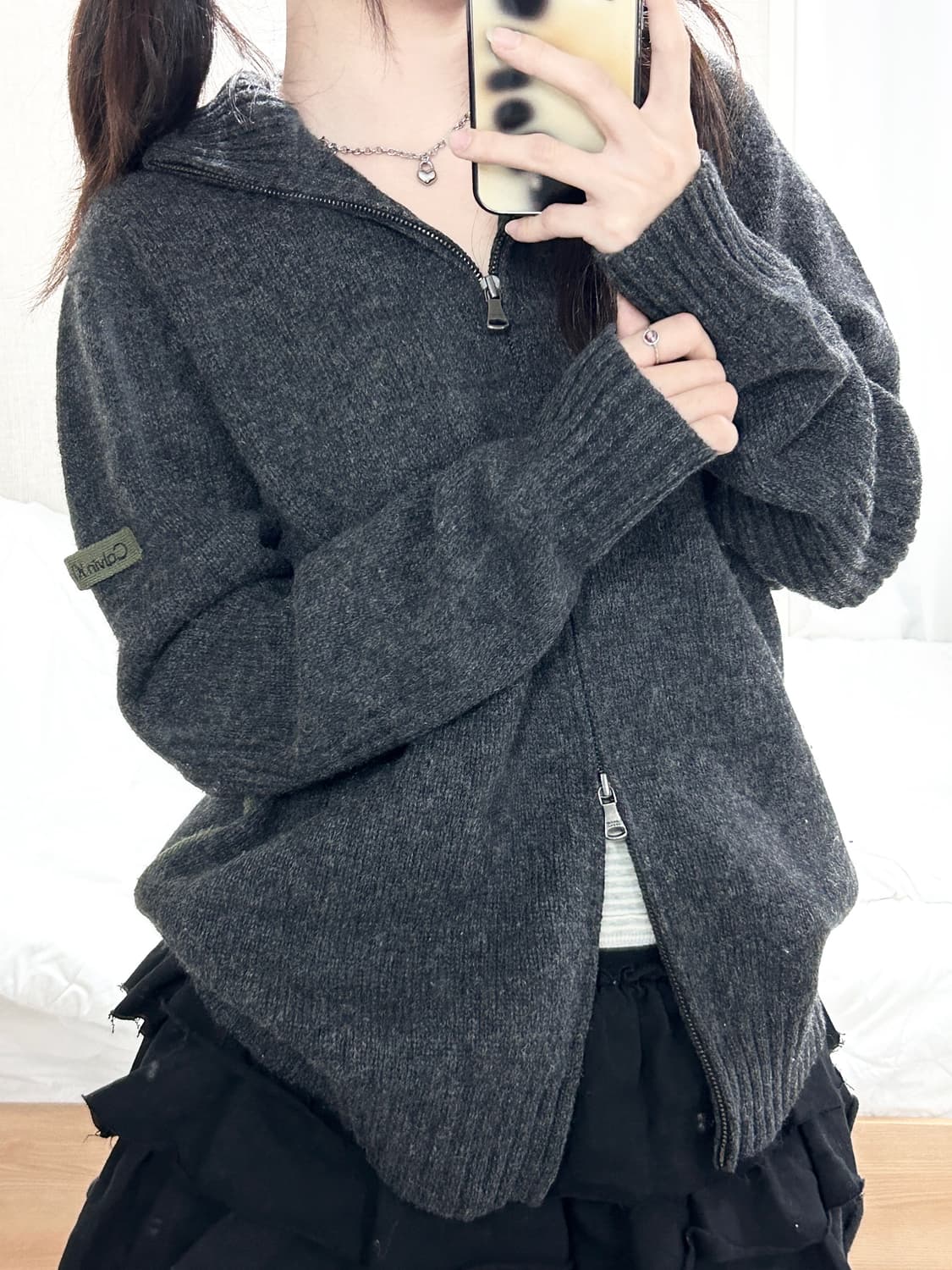 캘빈클라인 투웨이 울 니트집업 상품이미지4