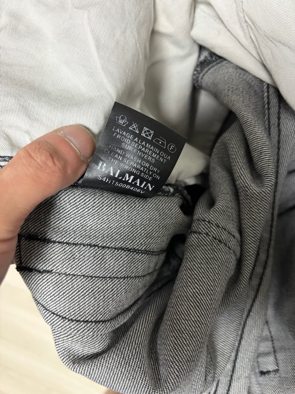 발망 디스트로이드 바이커진 그레이 size 30 상품이미지5