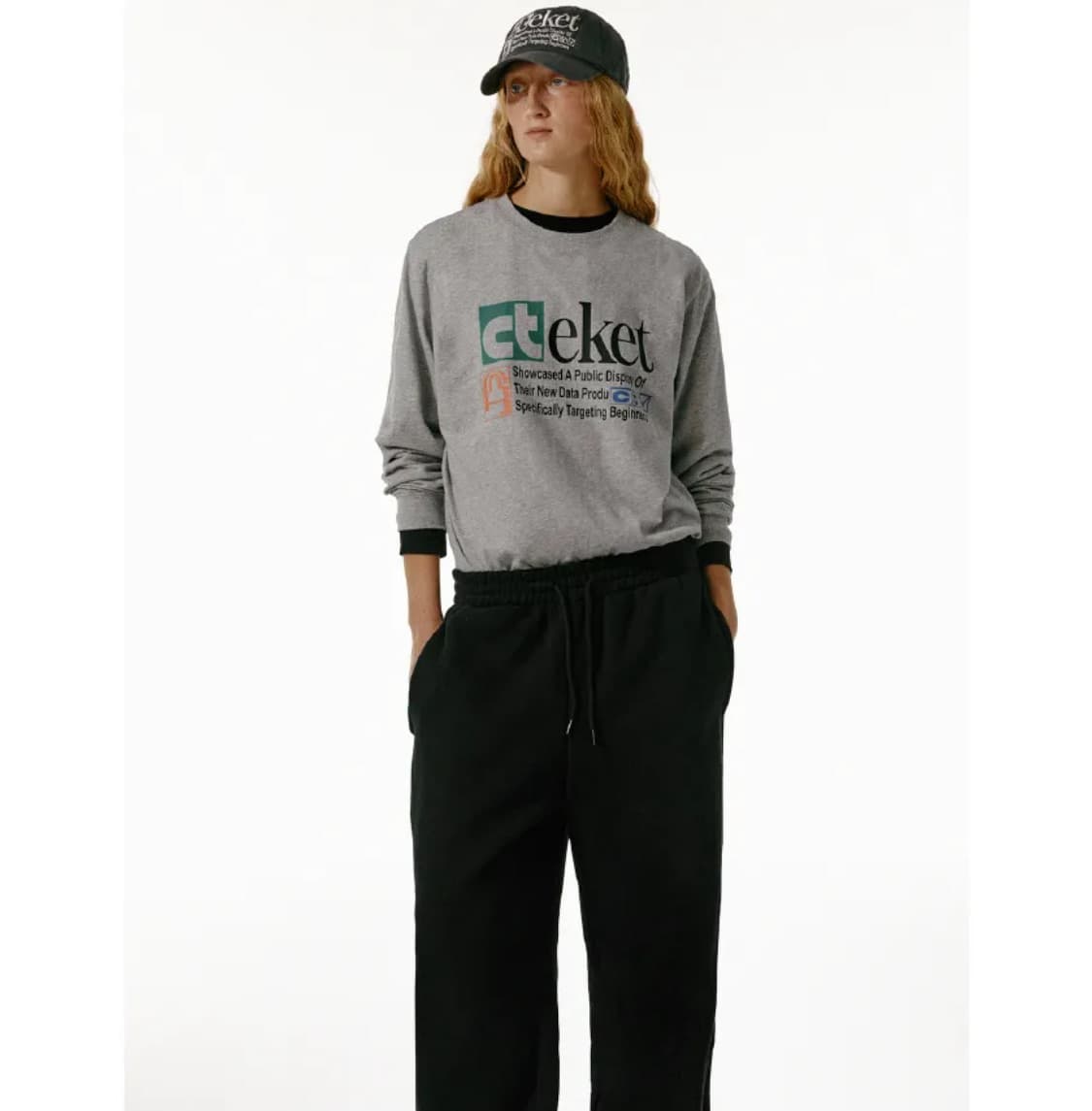 테켓 그레이 롱슬리브 Plan L/S Tee 상품이미지2