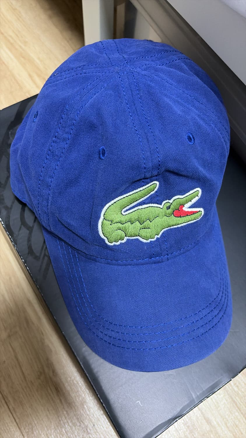 라코스테 남녀공용 빅로고 볼캡 블루 상품이미지1