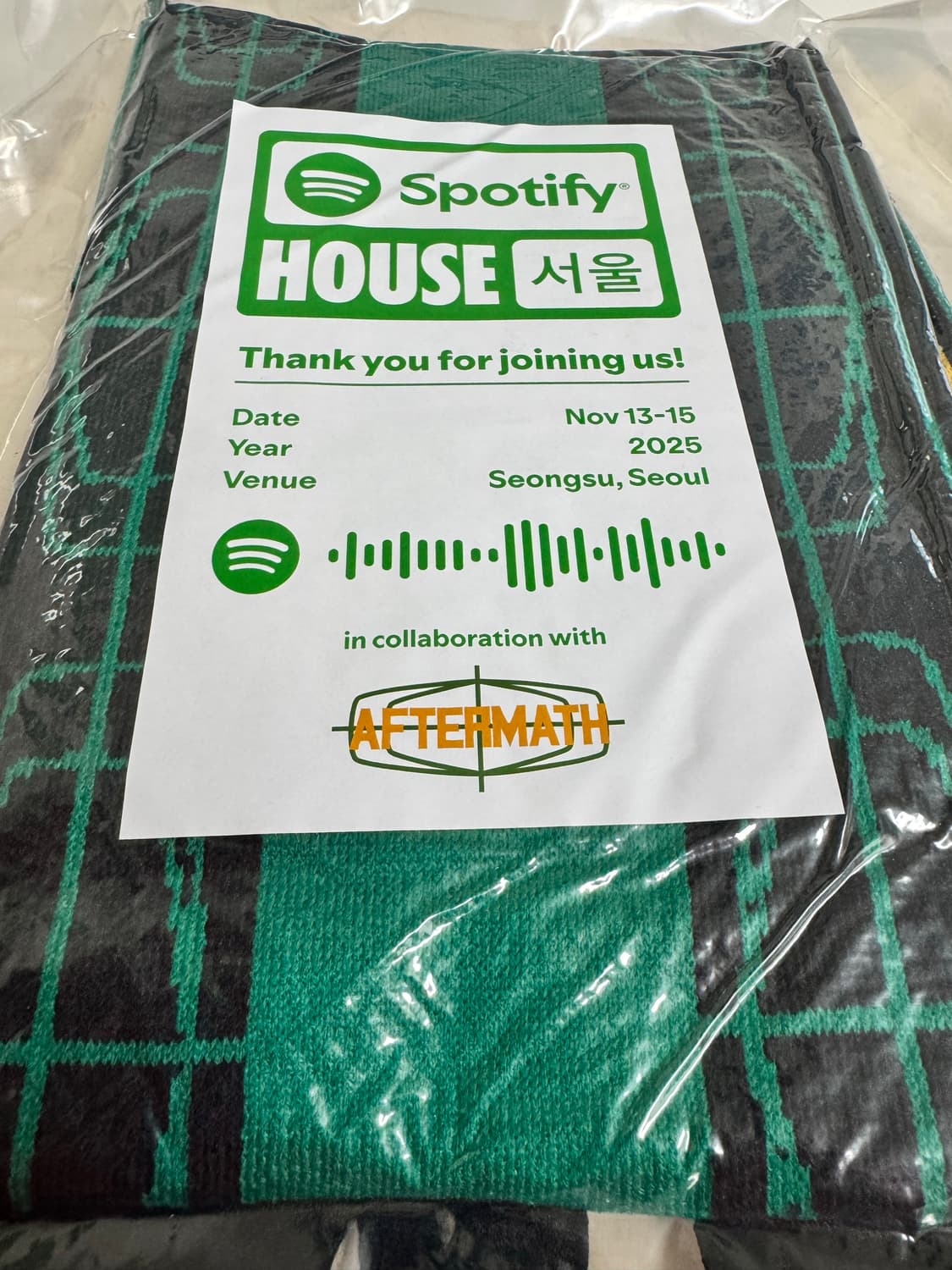 2025 Spotify House 서울 기념 스카프 새상품 상품이미지6
