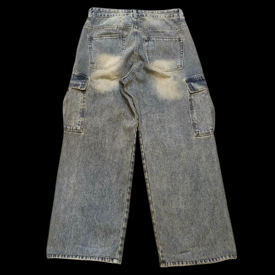 30인치 워싱 와이드핏 카고데님팬츠  상품이미지2