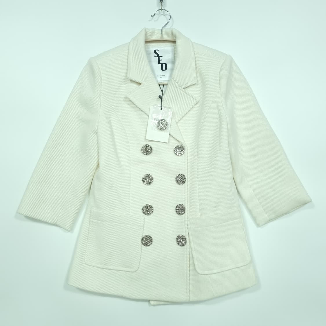 SEOOOCOOKIE 서쿠키 아이보리색 7부 자켓 S 사이즈 상품이미지2