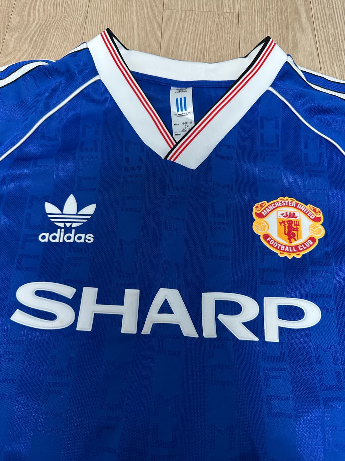아디다스 맨체스터 유나이티드 1988/90 저지 컬리지에이트 로얄 2XL 상품이미지2