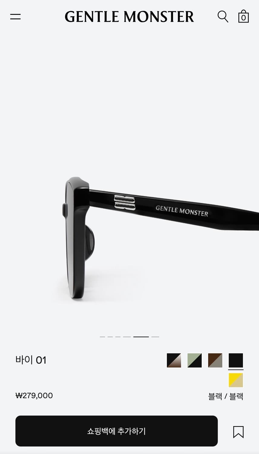 젠틀몬스터 바이BY 01 블랙 상품이미지3