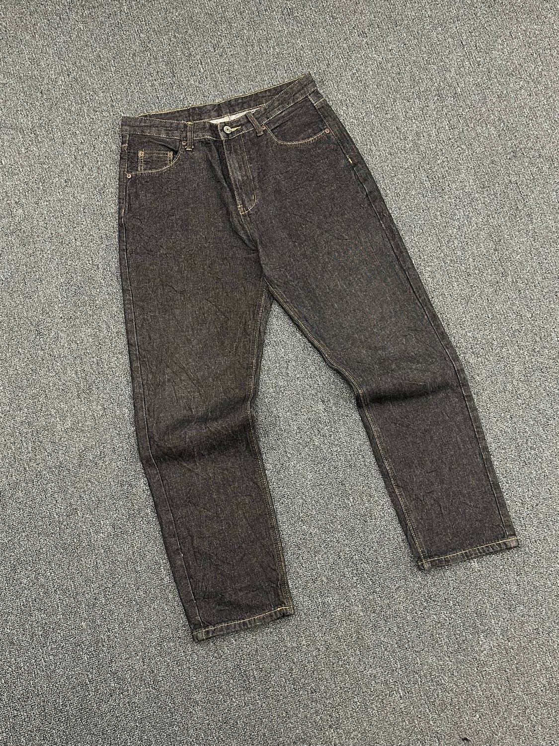 32)에비수 빈티지 빅 다이콕 드래곤 프린팅 셀비지 흑청 데님팬츠 상품이미지4