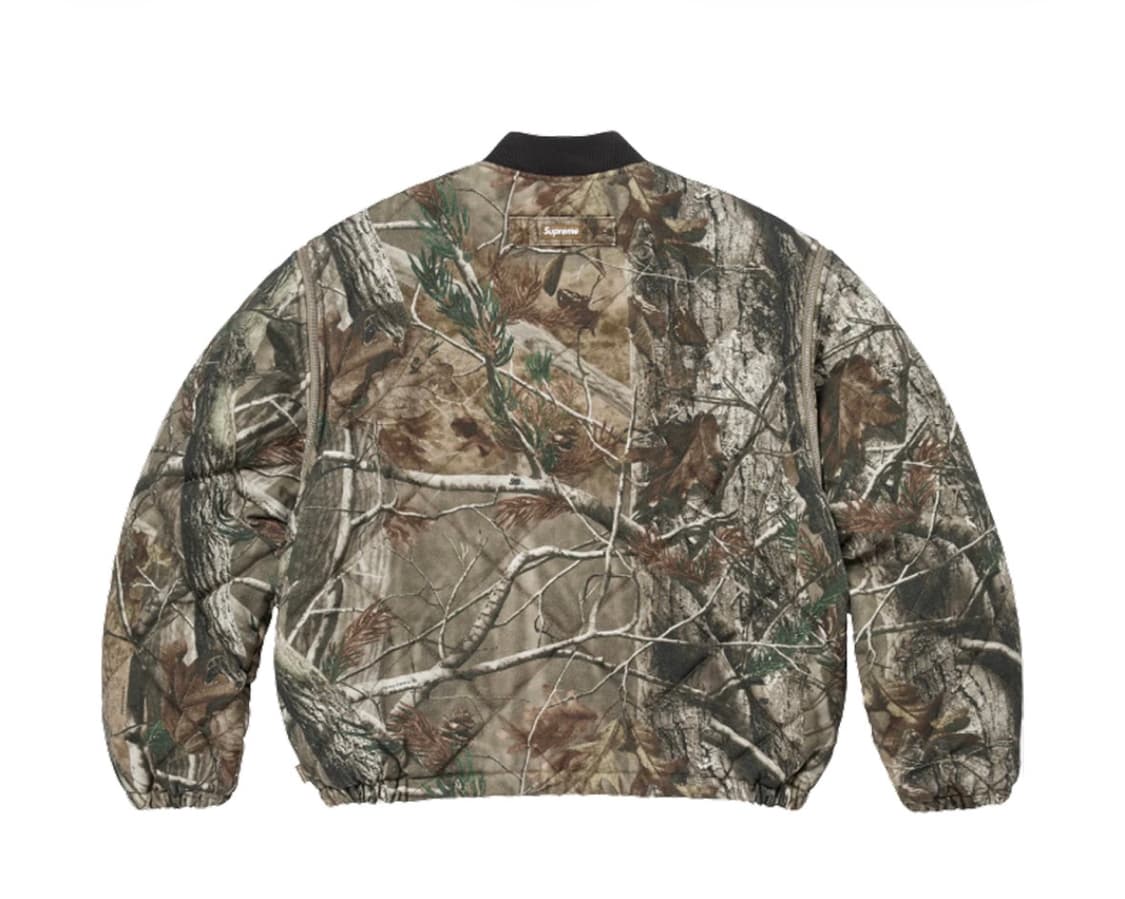 25fw 슈프림 퀄티드 리얼트리 봄버 새상품 L 상품이미지7