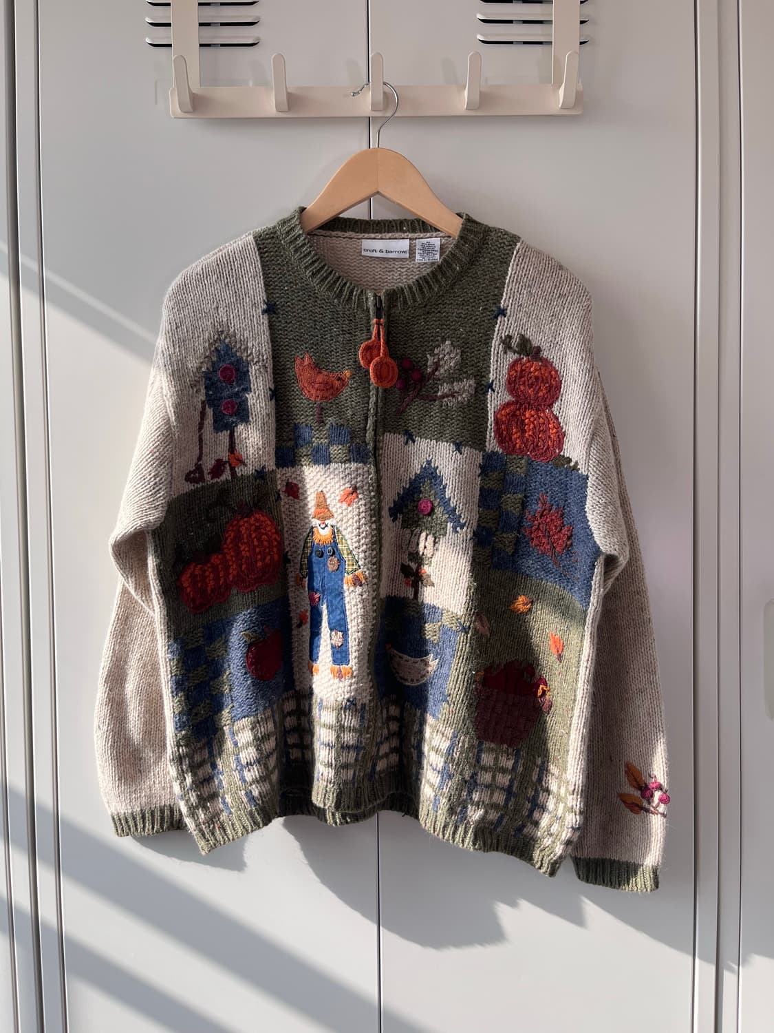 Croft & barrow 풍경 패치 니트 집업  상품이미지1