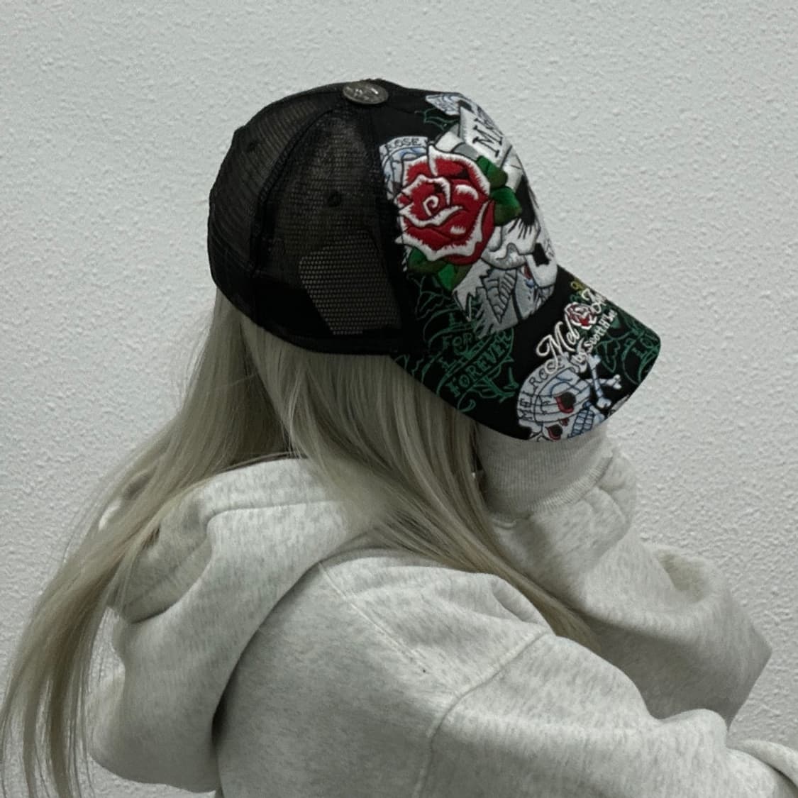 MEL AVE by Scott H Lee 2000s 스컬 타투 펑크 볼캡 상품이미지2