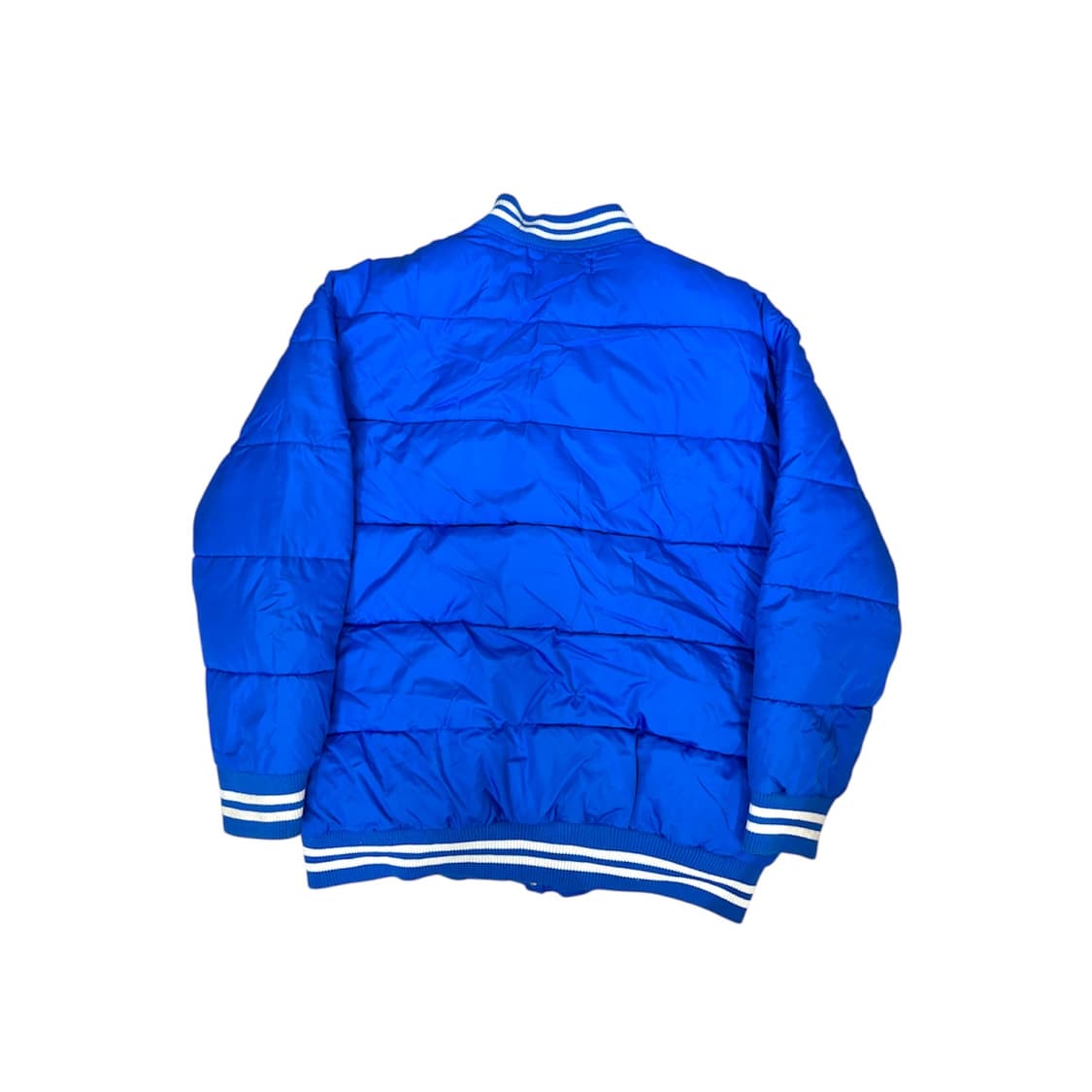 90s 일본 빈티지 블루 올드스쿨 자수 패딩 점퍼 L 상품이미지6