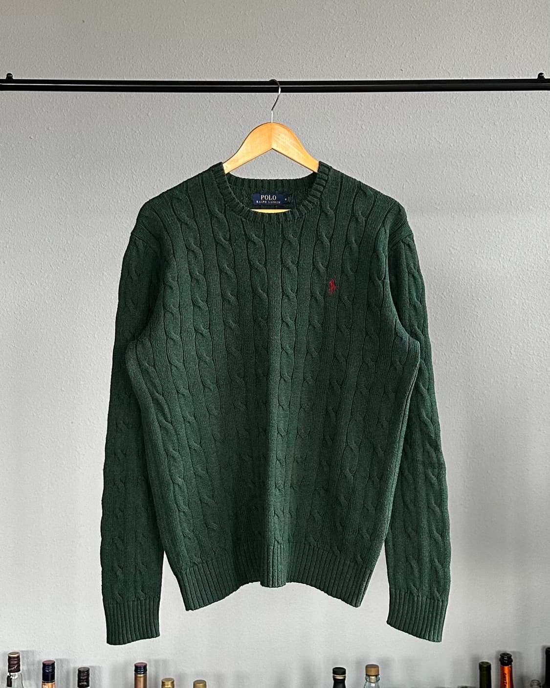 [M]폴로 랄프로렌 꽈배기 케이블 니트 그린 상품이미지1