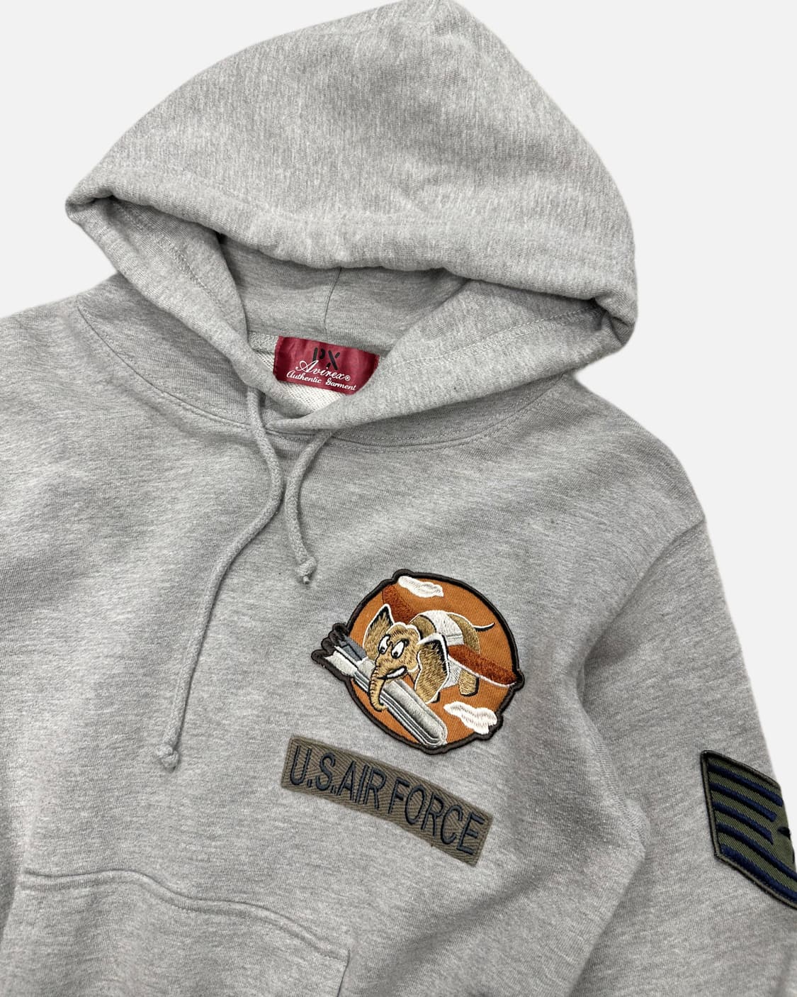 military patch crop hood t-shirt 상품이미지3