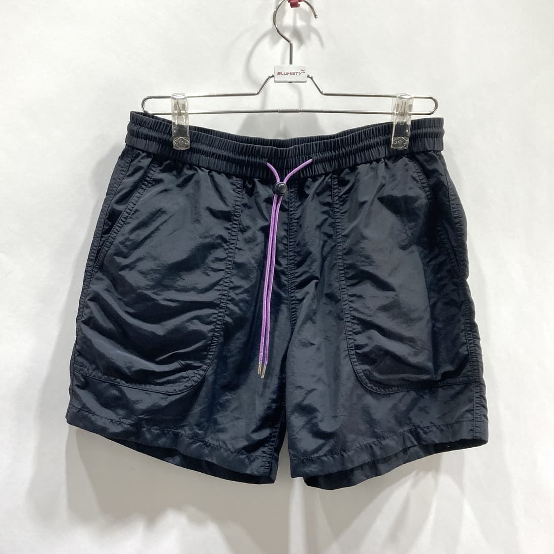 일꼬르소 남성 나일론 밴딩반바지 블랙 M  상품이미지1