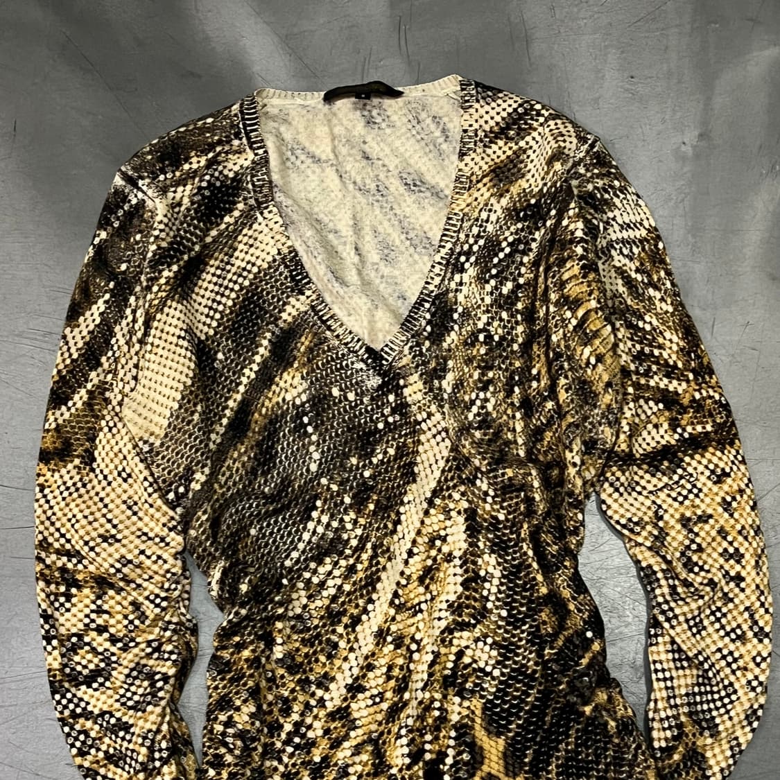  로베르토 카발리 뱀피 무늬 니트 원피스 y15997 상품이미지3