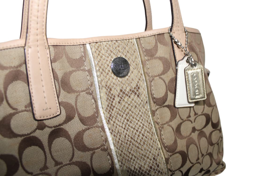 2000s Y2K COACH 코치 파이톤 토트백 상품이미지2