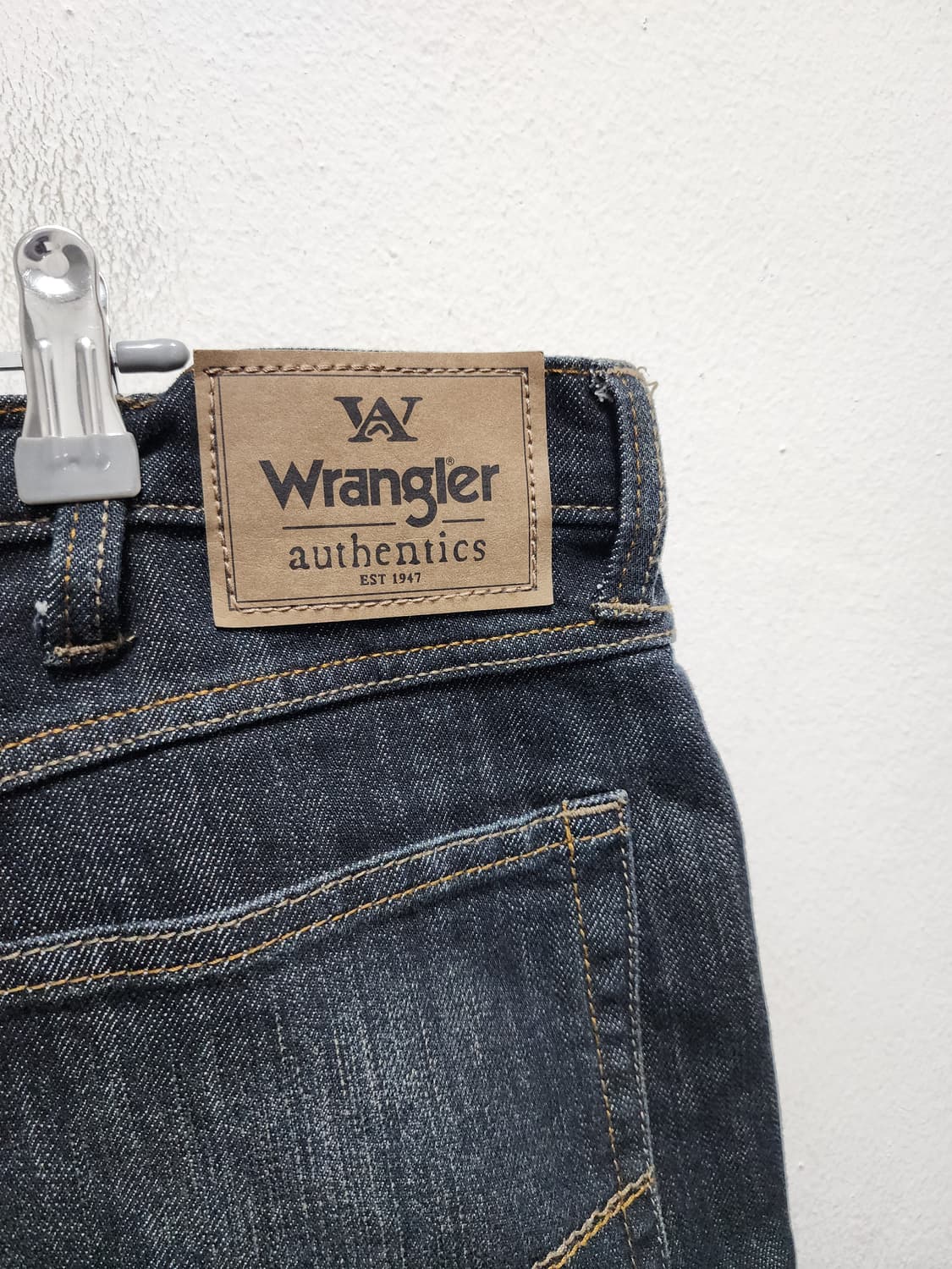 (빅사이즈) 랭글러 어센틱 빈티지 워싱 8부 청바지 상품이미지3