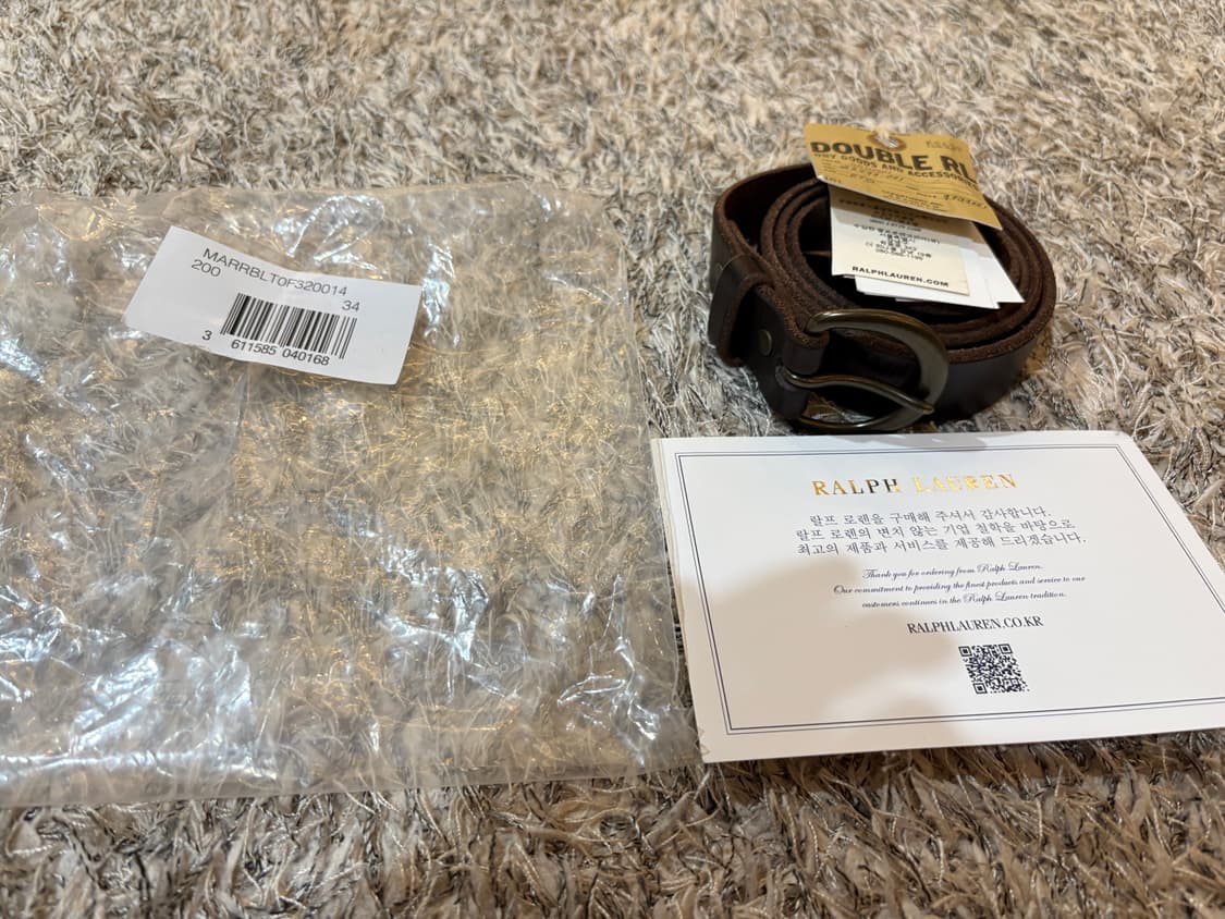 더블알엘 rrl 테런스 텀블드 레더 벨트 34 상품이미지2