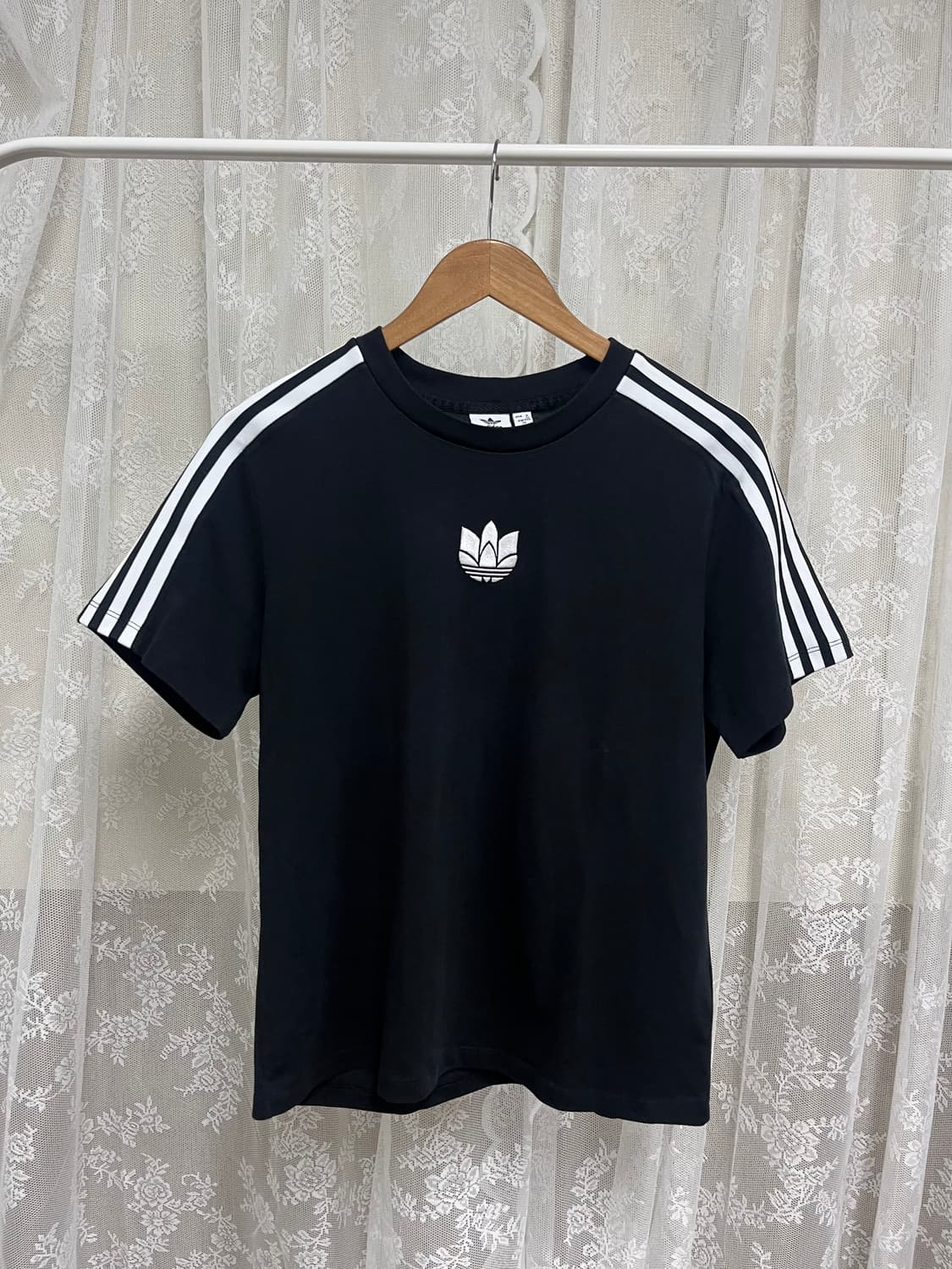 L) 아디다스 트레포일 루즈 반팔 티셔츠 블랙 상품이미지1