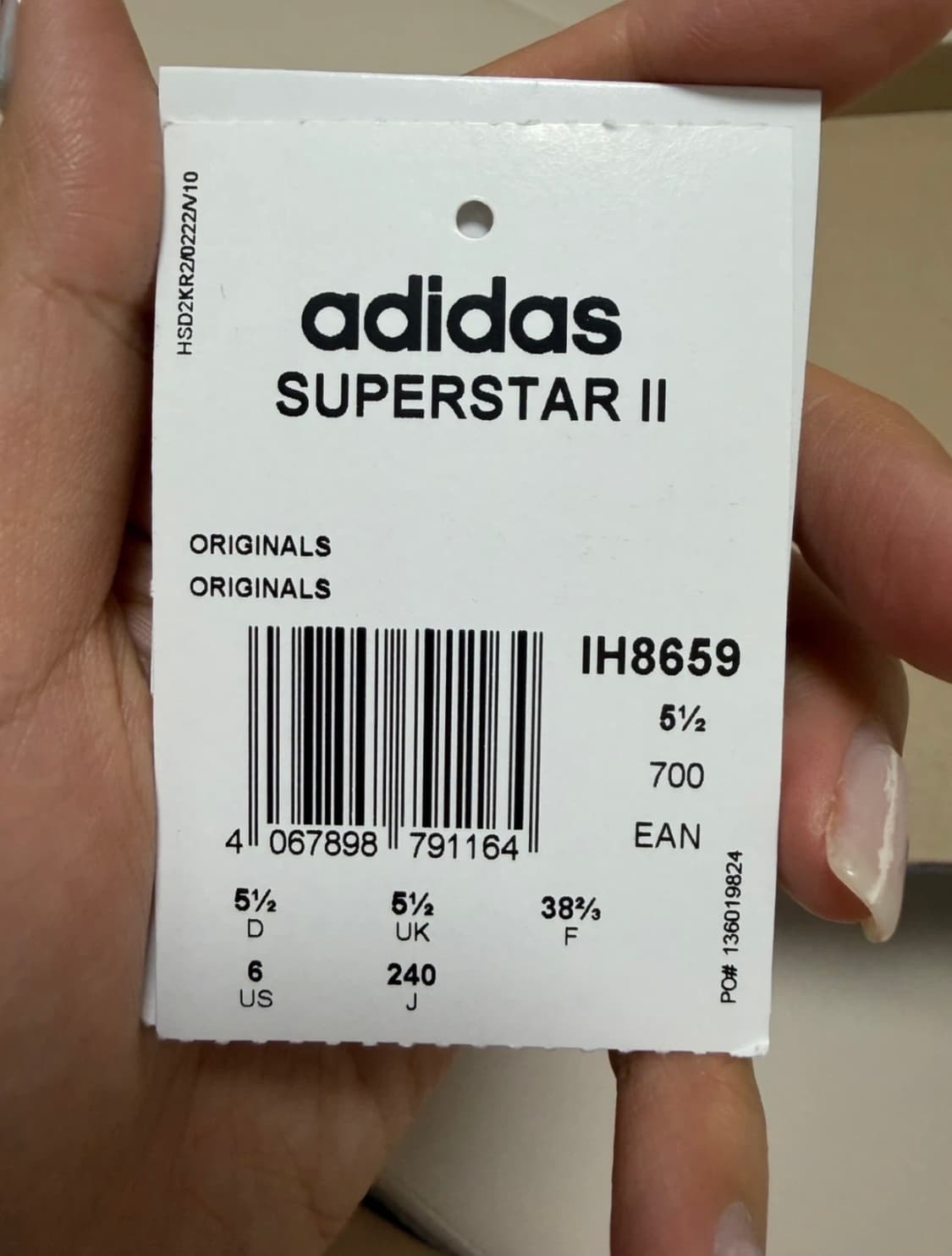 아디다스 슈퍼스타 II 흰검 240mm 상품이미지6